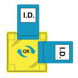 ID30-s Portwest, Dupla azonosítótartó - ragasztható