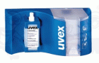 Uvex szemüvegtisztító állomás: tisztító folyadék, szilikonmentes törlőpapír, adagolófej U9970002-es