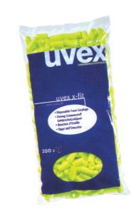 Uvex x-fit, lime színű,  200 pár ömlesztve, utántöltő, adagolóhoz (SNR 37dB) U2112.003-as