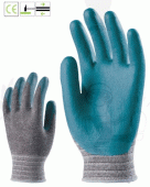 Eurofit rugalmas kesztyű, kék nitril-poliuretán bipolimer tenyérrel 6657-60-as