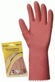 Háztartási gumikesztyű, rózsaszín, 0,4 mm vastag, 30 cm 5017-20-as