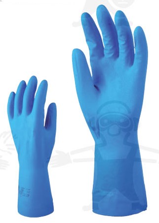 Akrilonitril kék vegyszerálló kesztyű, 33 cm hosszú 5557-60-as