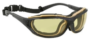 Lux optical Madlux 2/1 munkavédelmi védőszemüveg, mobil belső szivacsbélés és szárösszekötő gumipántok, karc+páramentes sárga lencse 60976-os