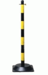 Tartóoszlop lánchoz, 90 cm magas, gumitalppa sárga-fekete 70070-es