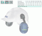 Uvex 2H uvex sisakokra szerelhető fültok, arcvédővel és szemüveggel együtt is használható (SNR:28 dB) 