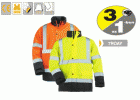 ROADWAY munkavédelmi télikabát, sárga/kék,  melegbélés, Oxford külső, taft belső, fényvisszaverő csíkok 