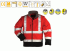 Softshell piros/kék munkavédelmi kabát