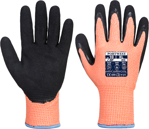 Portwest Vágásbiztos Vis-Tex Winter HR Cut nitril kesztyű, Cikkszám: A646
