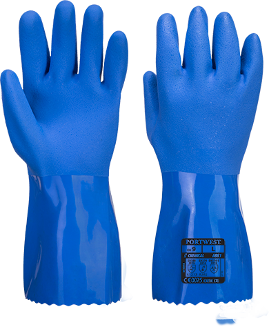 Portwest Vegyszerálló védőkesztyűk Marine Ultra PVC kesztyű, Cikkszám: A881