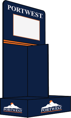 Portwest  Lábbeli karton display, Cikkszám: Z543