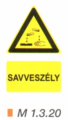 Vigyázz! Savveszély! m 1.3.20