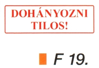 F19_Dohányozni tilos! F19