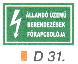 D31_Állandó üzemü berendezések fökapcsolója D31