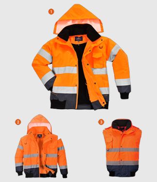 C465_Hi-Vis Kontraszt Bomber dzseki