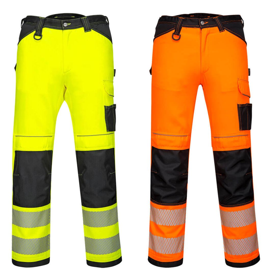  PW3 Hi-Vis Stretch Work női jól láthatósági nadrág Sárga/Narancs