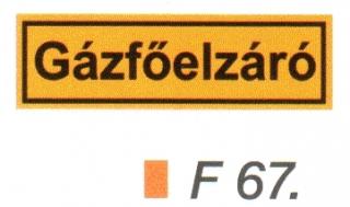 Gázföelzáró F67