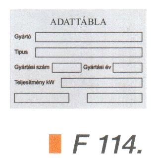 Adat alufóliás matrica F114