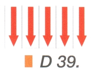 Irányt jelzö nyíl piros színben D39